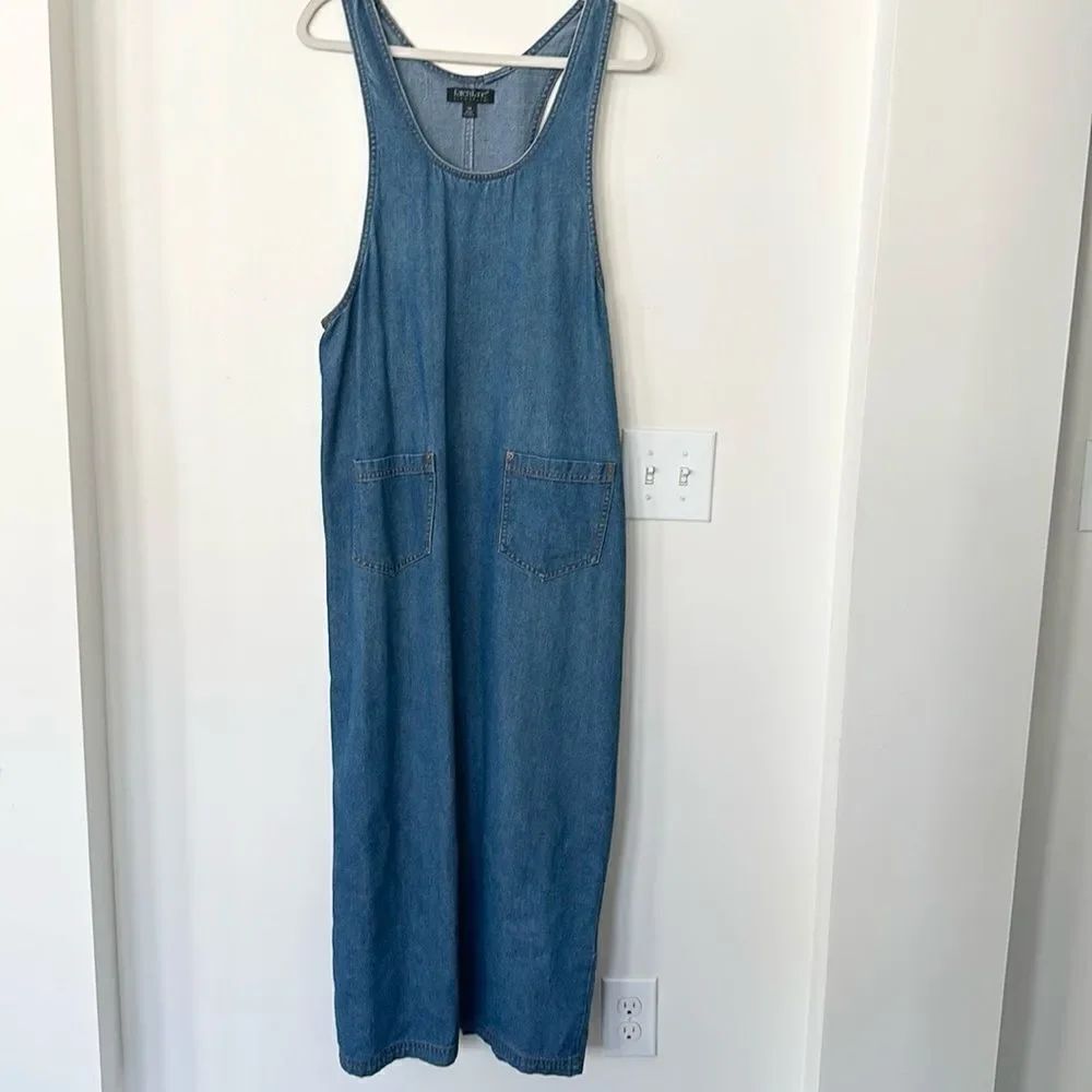 Karen Kane VTG Denim Midi/Maxi Jumper Dress  14
